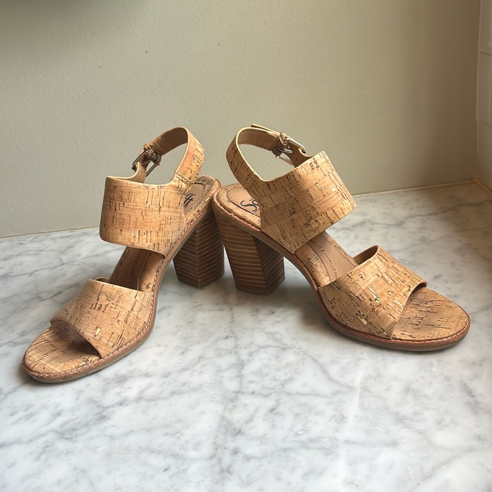 Sofft block heel cork sandals